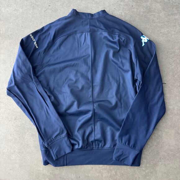 Vintage Y2K Navy Italy Olympics Golf Team Kappa Zip Up Jacket Mens Medium - Picture 2 of 5